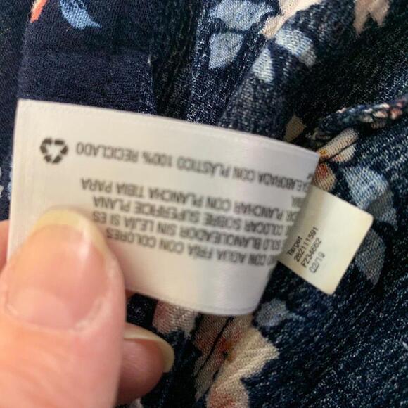 Xhilaration Black Floral Stretch Strappy Neck Boho Summer Sun Dress Size XXL‌ - Picture 5 of 9